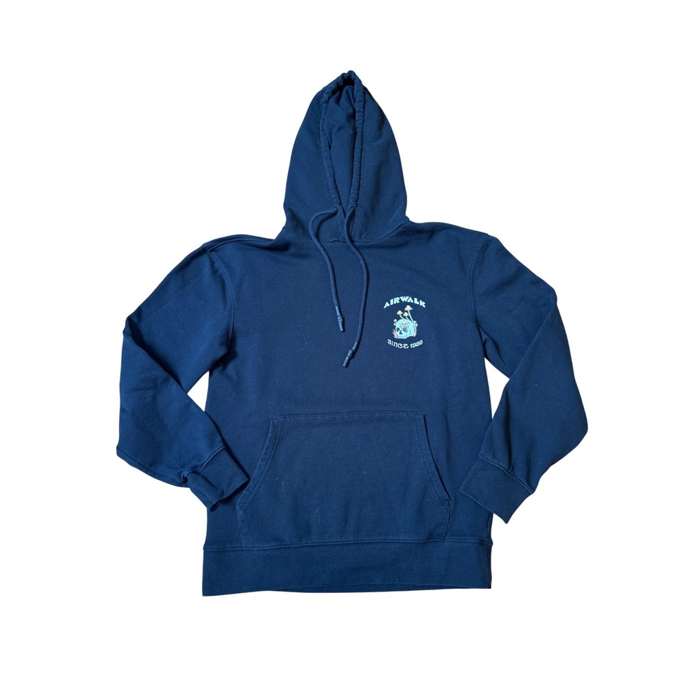 Airwalk Hoodie Mens Black Psychedelic Mushroom Skull Graphic SIZE‎ S